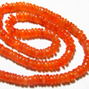 AAA - High Quality - So Gorgeous - ORANGE CARNELIAN - Smooth Tyre wheel Shape Beads 15 inches Long strand size - 4 - 4.5 mm approx